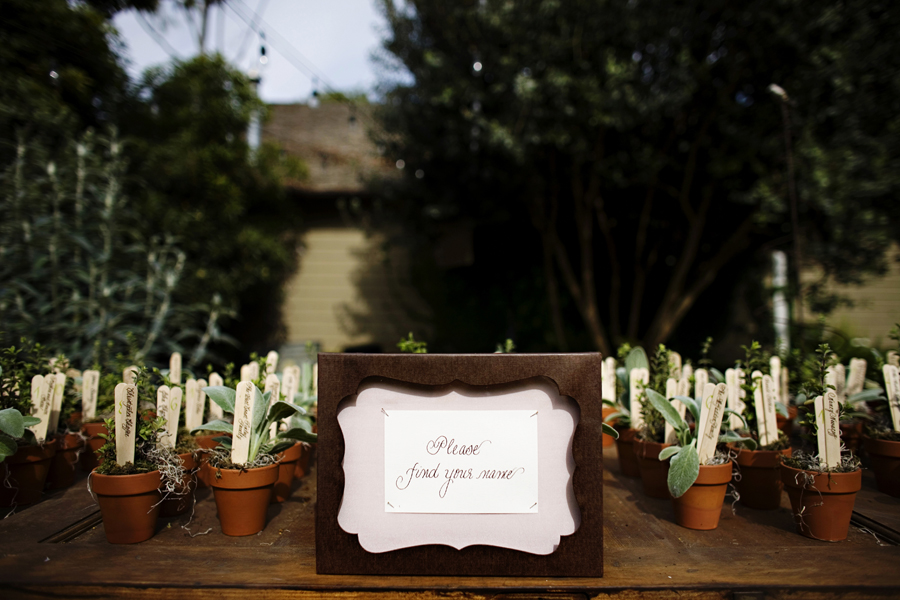 Potted flower wedding favor