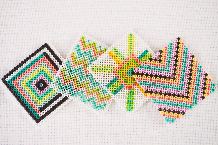 DIY Geometric Fused Bead Coasters