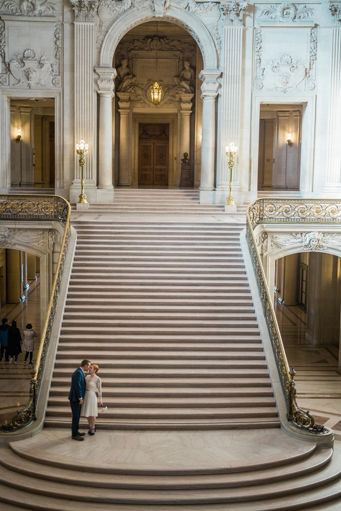 Greta and Caleb’s San Francisco City Hall Elopement