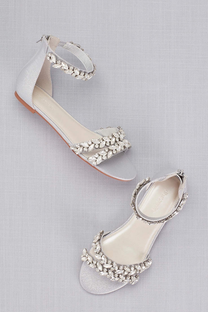 david bridal silver shoes