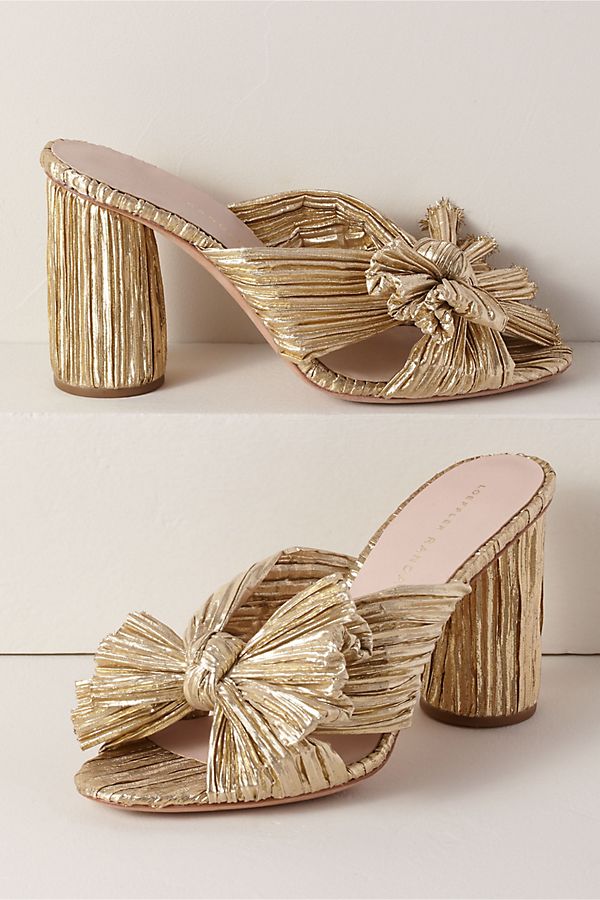 anthropologie gold shoes