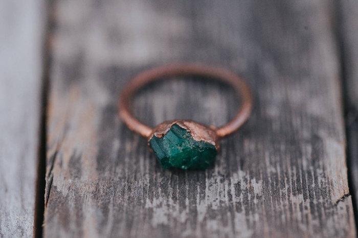 Real Pressed Flower and Resin Ring, Copper and Mixed Flowers – ann + joy